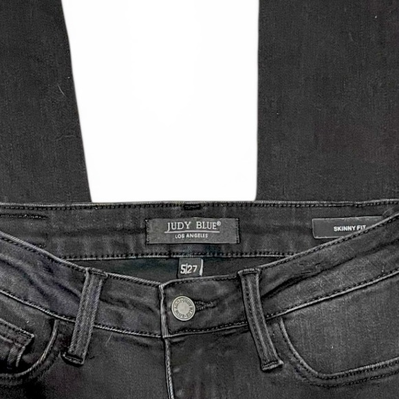 Judy Blue Uncuffed Skinny Fit Black Jeans 5/27 JB88450 - Picture 9 of 10